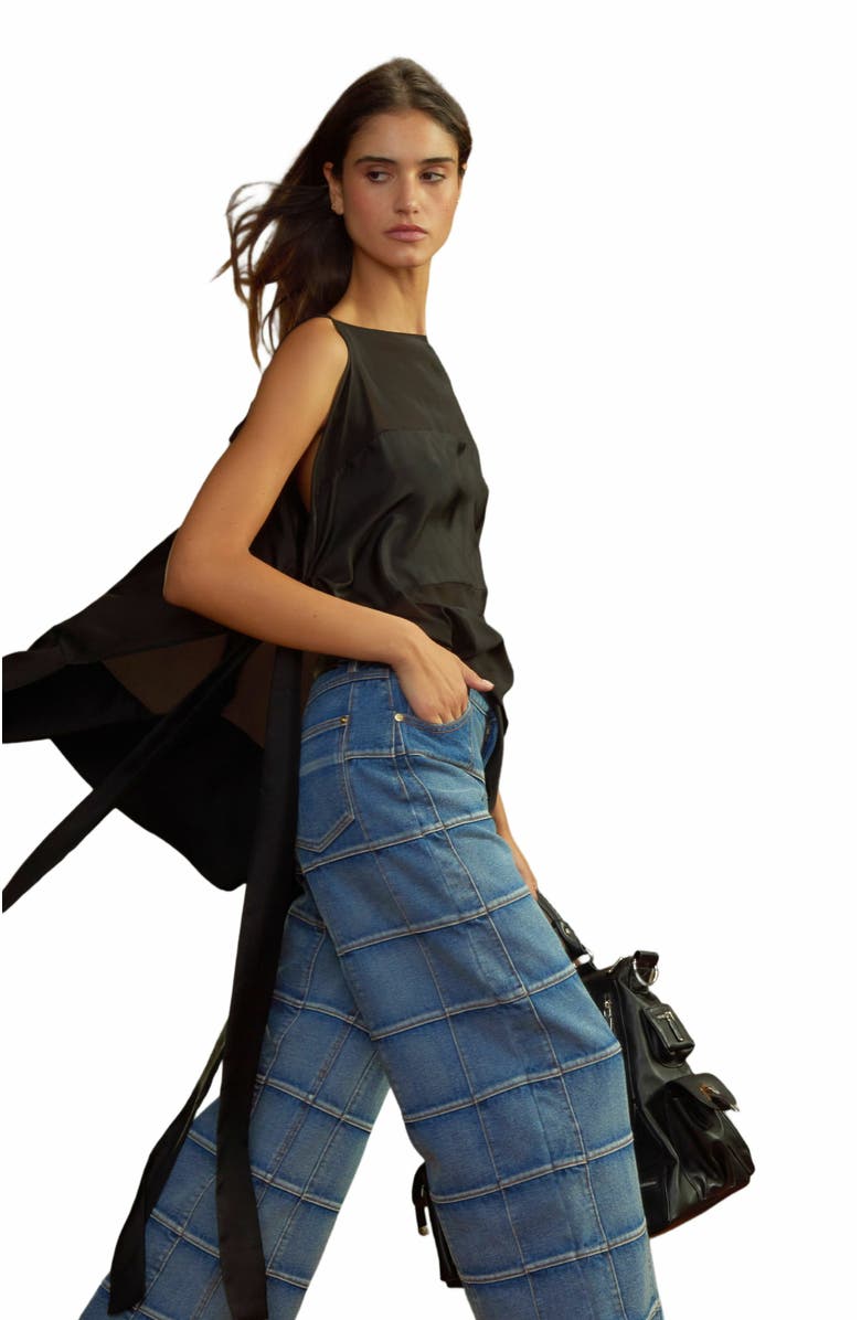 Cynthia Rowley Windswept Silk Blouse, Alternate, color, 