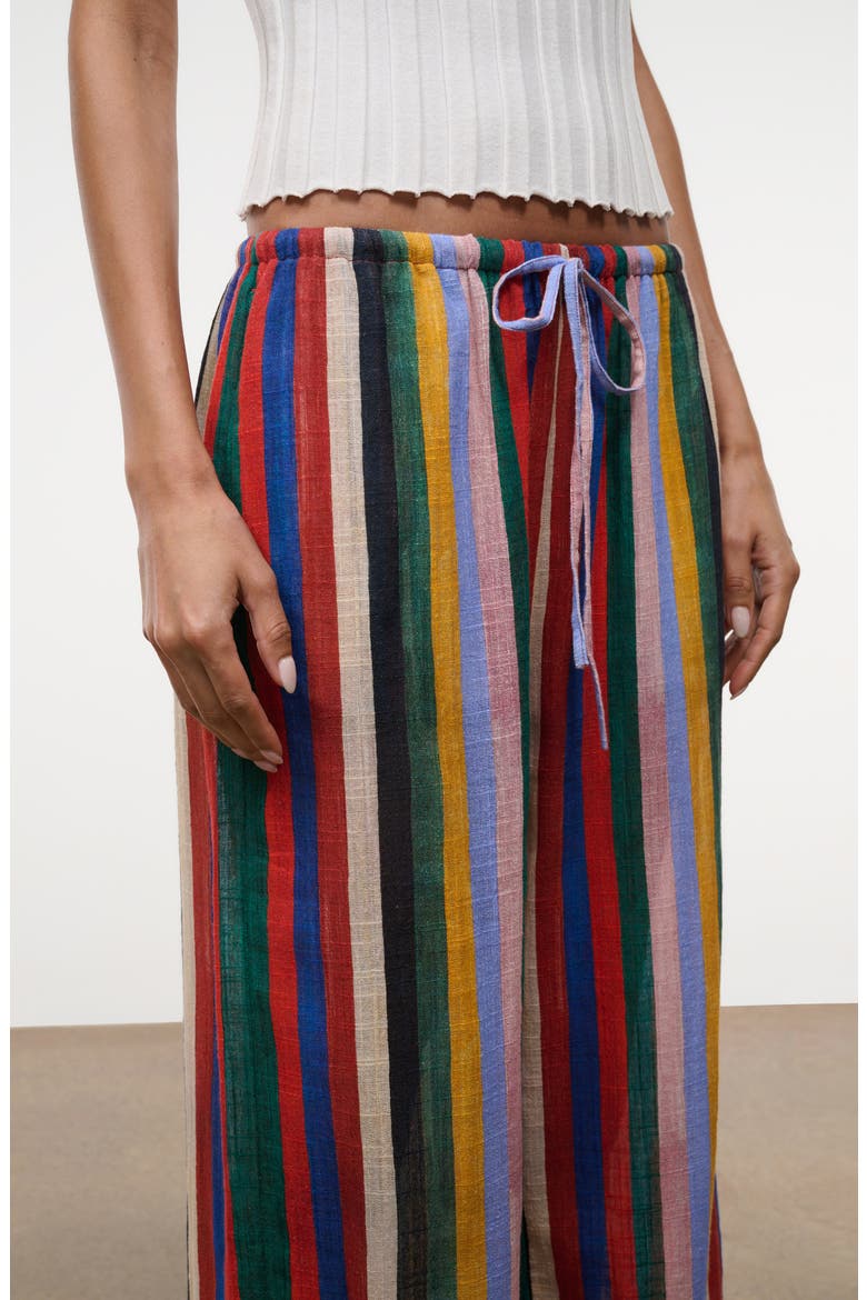 Mateo Stripe Cotton Drawstring Pants, Alternate, color, ARTIST STRIPE