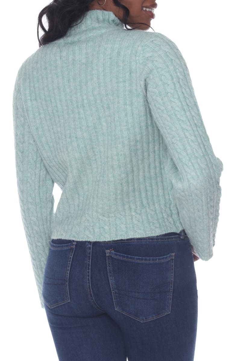 RAIN AND ROSE Rib Turtleneck Sweater, Alternate, color,