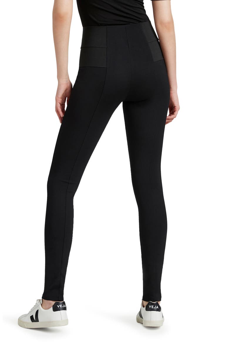 Gywn High Waist Ponte Knit Leggings, Alternate, color, BLACK