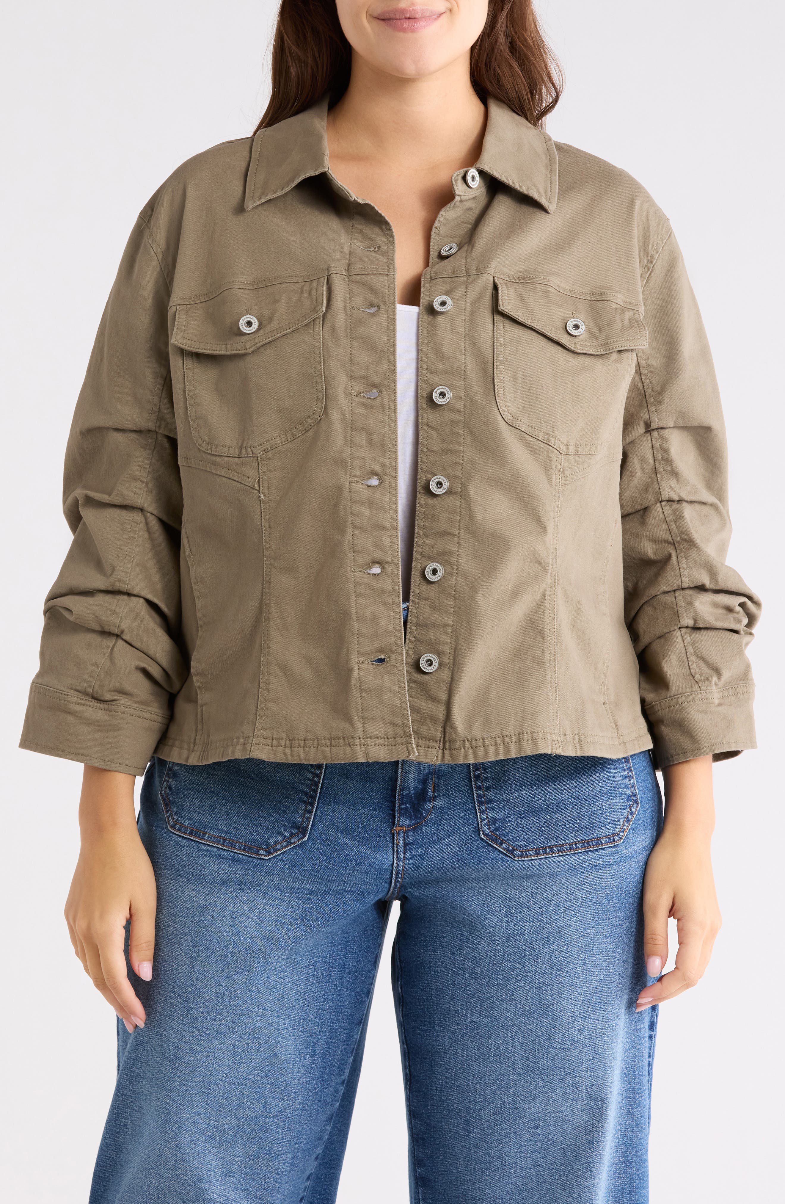Democracy Ruched Sleeve Jacket