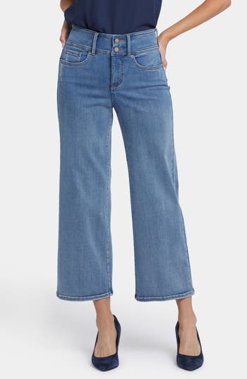 Nydj Teresa Surestretch® High Waist Ankle Wide Leg Jeans In Brown
