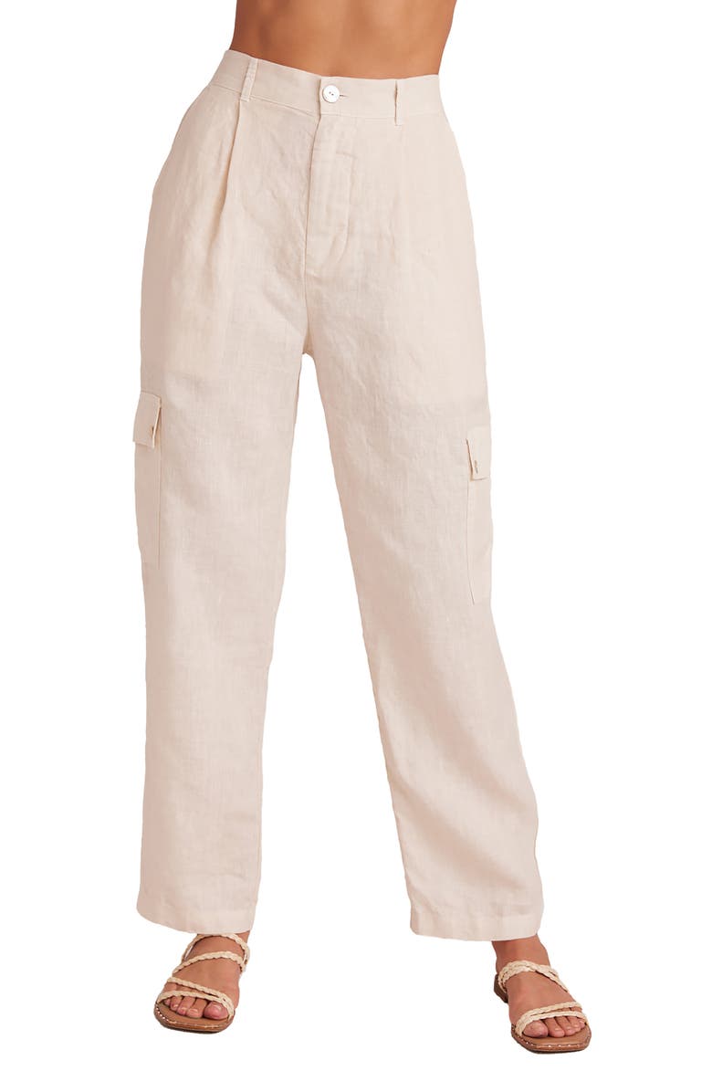Bella Dahl Pleated Linen Cargo Pants, Main, color, 