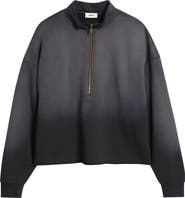 Elwood Oversize Raw Edge Quarter Zip Pullover