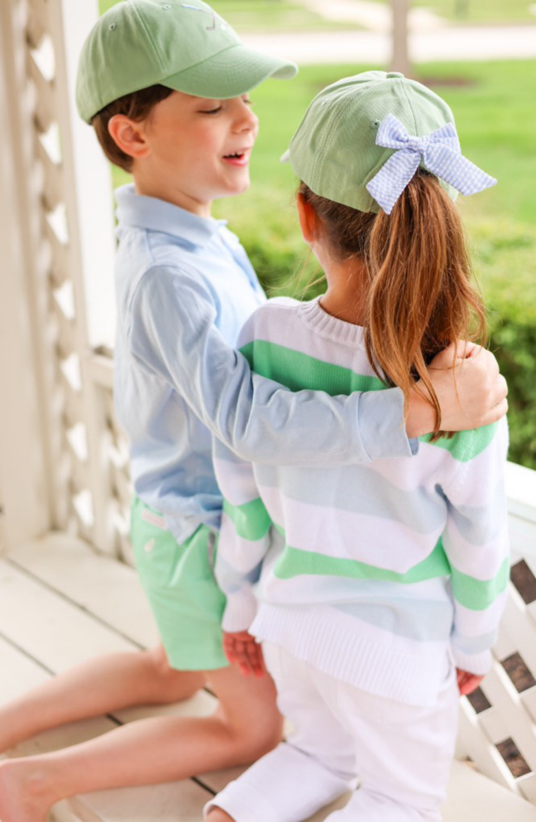 Bits & Bows Golf Clubs Twill Bow Baseball Hat, Alternate, color, Green