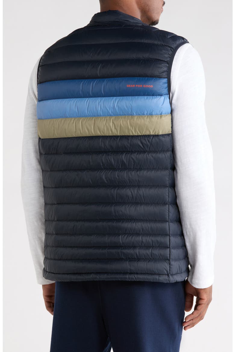 Fuego Down Puffer Vest, Alternate, color, CARBON STRIPES