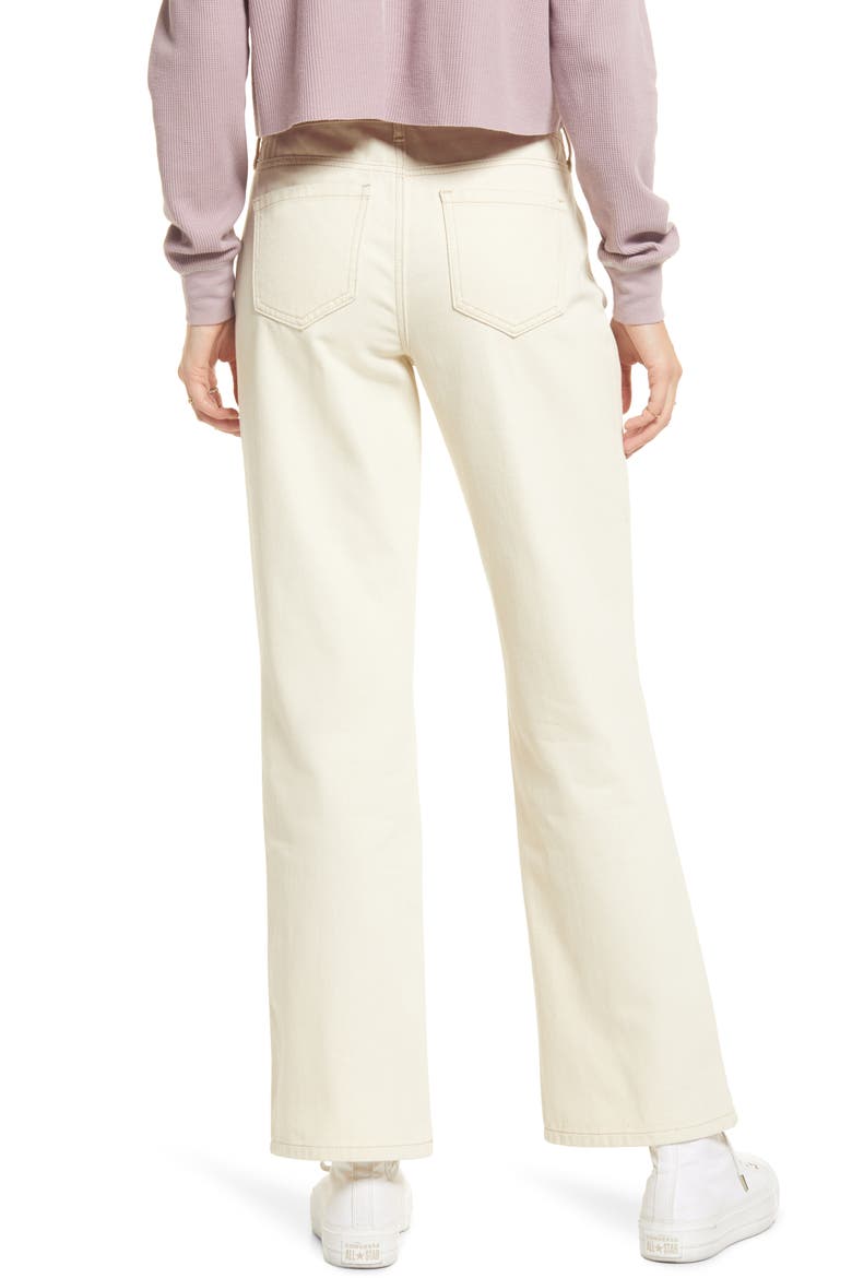 Relaxed Flare Jeans, Alternate, color, WHITE FOLIAGE WASH