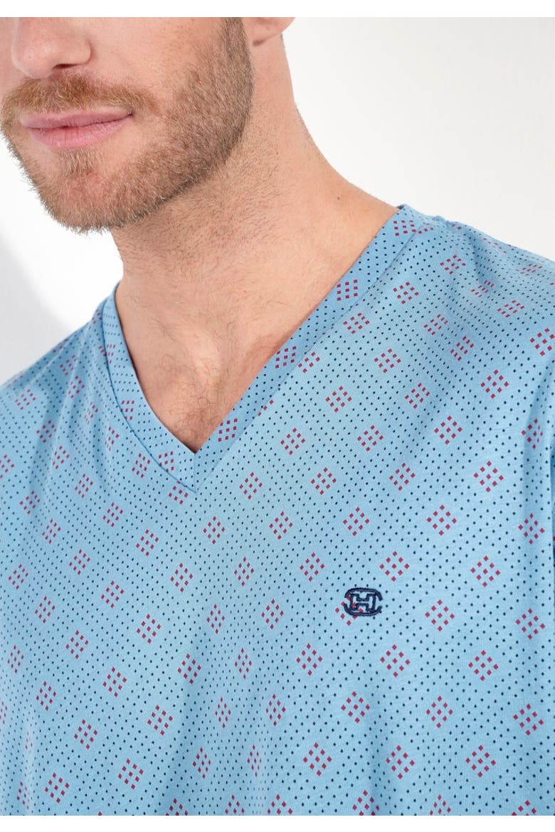 Walter Short Pajama Set, Alternate, color, Blue Print