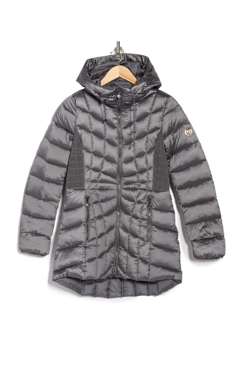 Bernardo Quilted Packable Jacket w/ Hood, Alternate, color, 