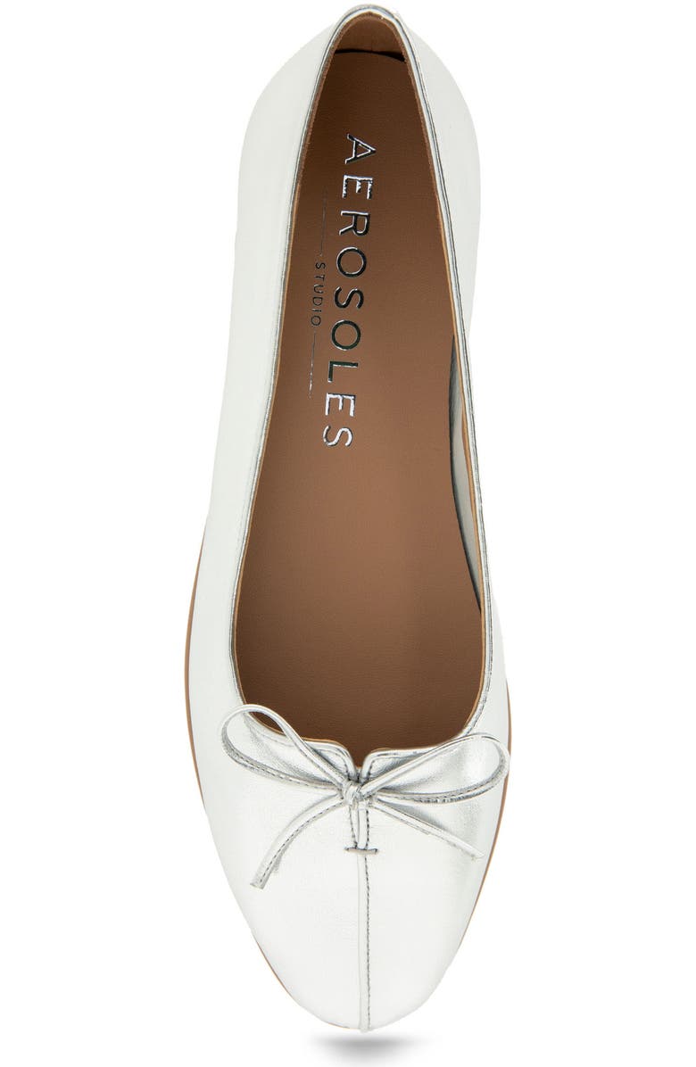 Aerosoles Novia Ballet Flat, Alternate, color, Silver Metallic Leather