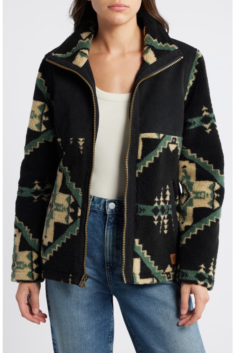 Madrona Mixed Media Coat, Main, color, FOUR CORNERS HUNTER