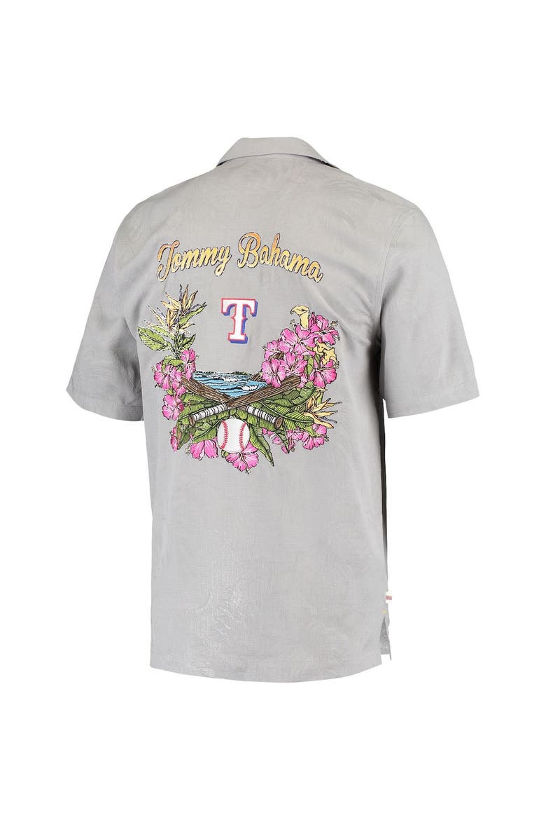 Men's Tommy Bahama Gray Texas Rangers Bay Back Panel Button-Up Shirt, Alternate, color, Gray