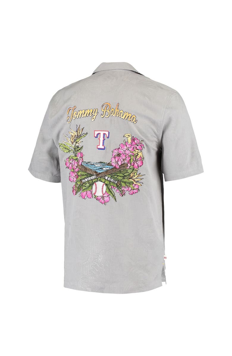 Tommy Bahama Men's Tommy Bahama Gray Texas Rangers Bay Back Panel Button-Up Shirt, Alternate, color, 