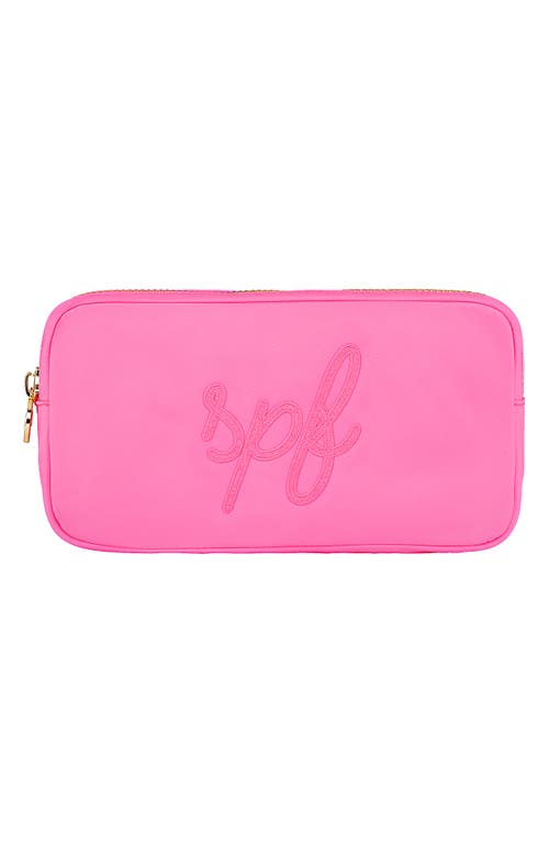 STONEY CLOVER LANE STONEY CLOVER LANE SMALL SPF EMBROIDERED POUCH