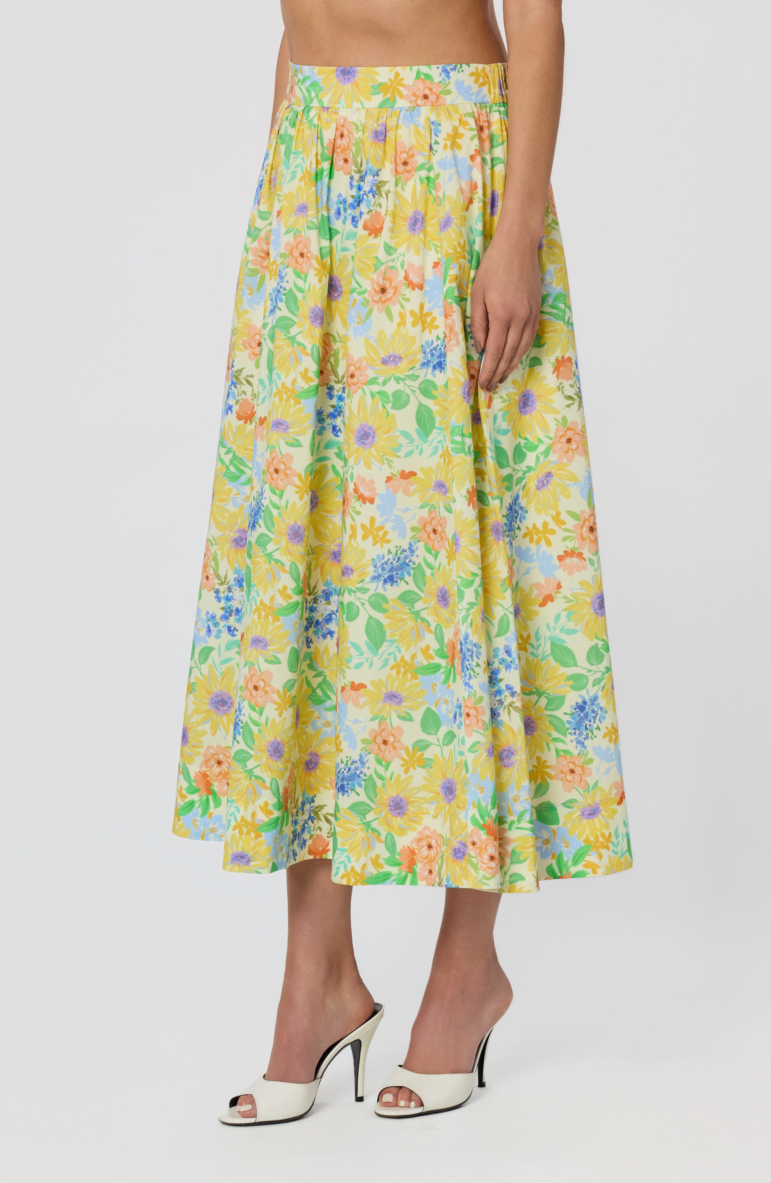 ASTR the Label Jolie Floral Print Midi Skirt (Women) | Nordstromrack