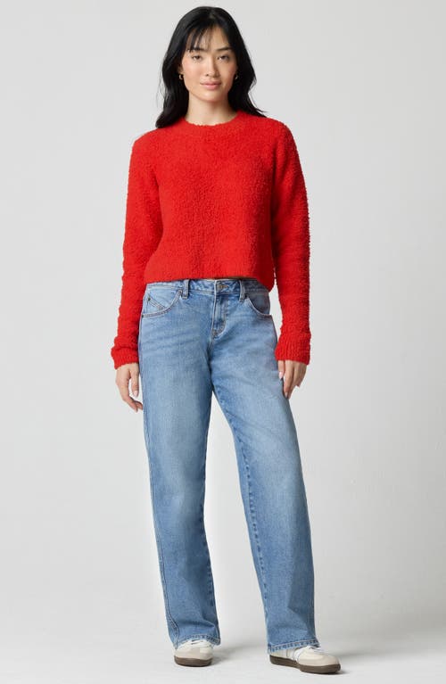 Florence By Mills Crop Crewneck Sweater In Red