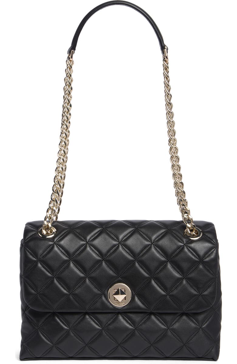 Kate Spade New York medium flap leather shoulder bag, Main, color,
