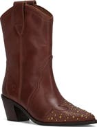 Frye Sara Studded Wingtip Western Boot
