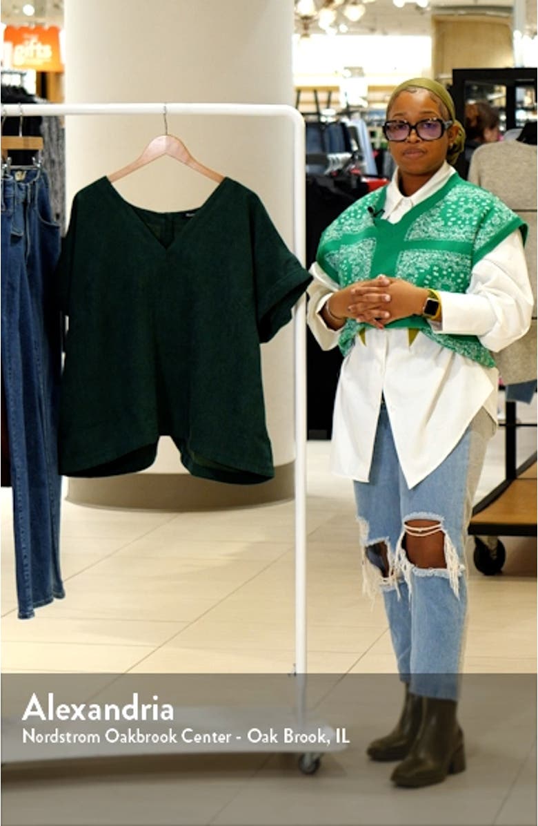 Renata V-Neck Corduroy Top, sales video thumbnail