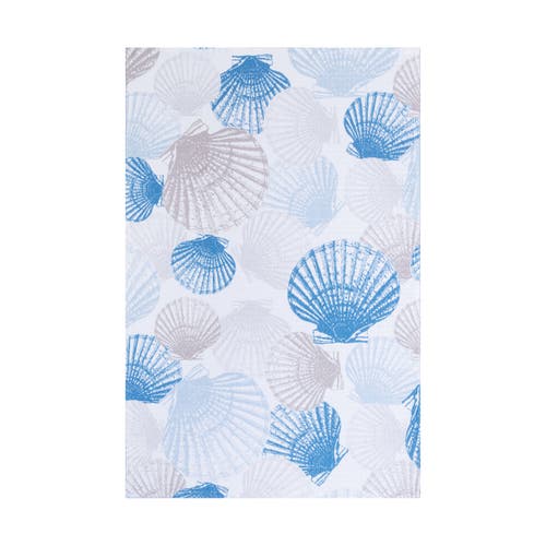 C & F Home C&f Home 27" X 18" Scallop Shells Kitchen And Bathroom Graphic Print Hand Towel In Blue