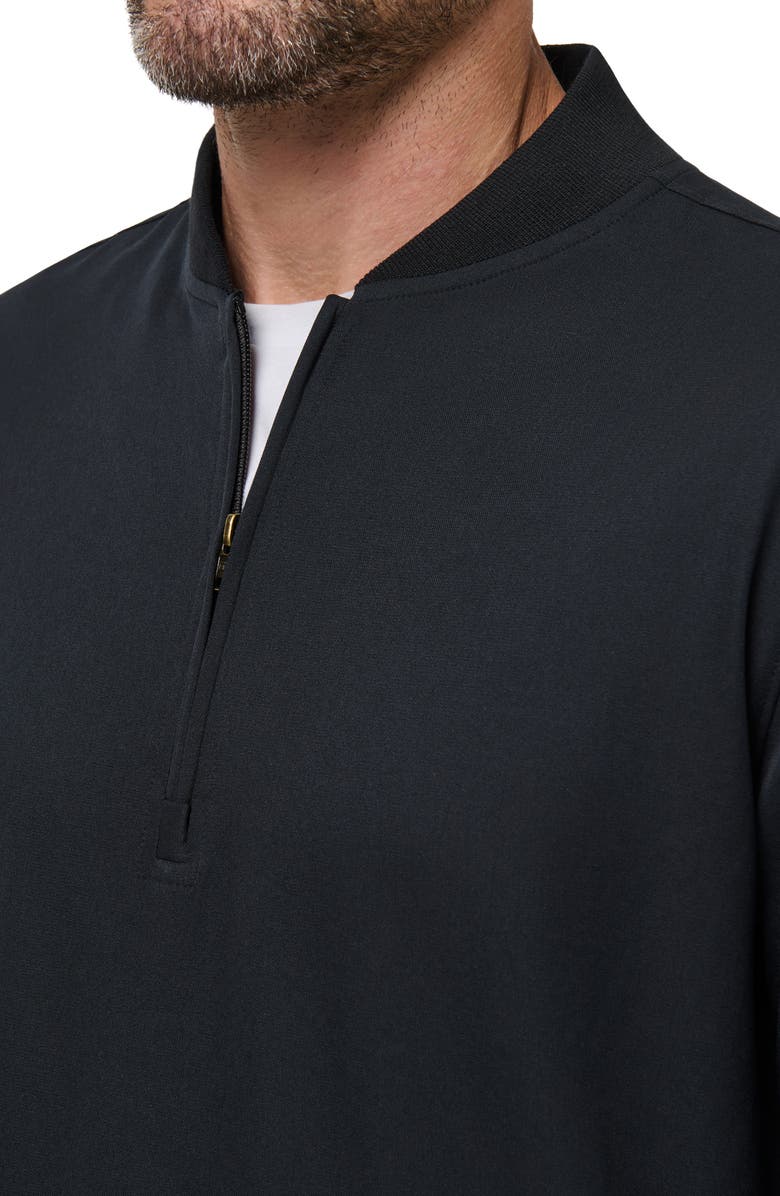 TravisMathew Highway Quarter Zip Pullover, Alternate, color, Black