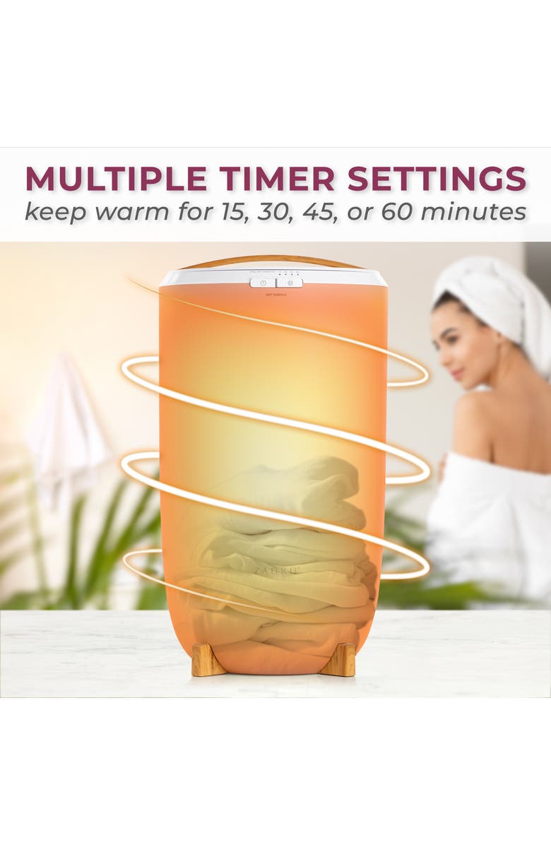 Zadro Towel Warmer with Aromatherapy Diffuser and Lavender Essential Oil, Alternate, color,