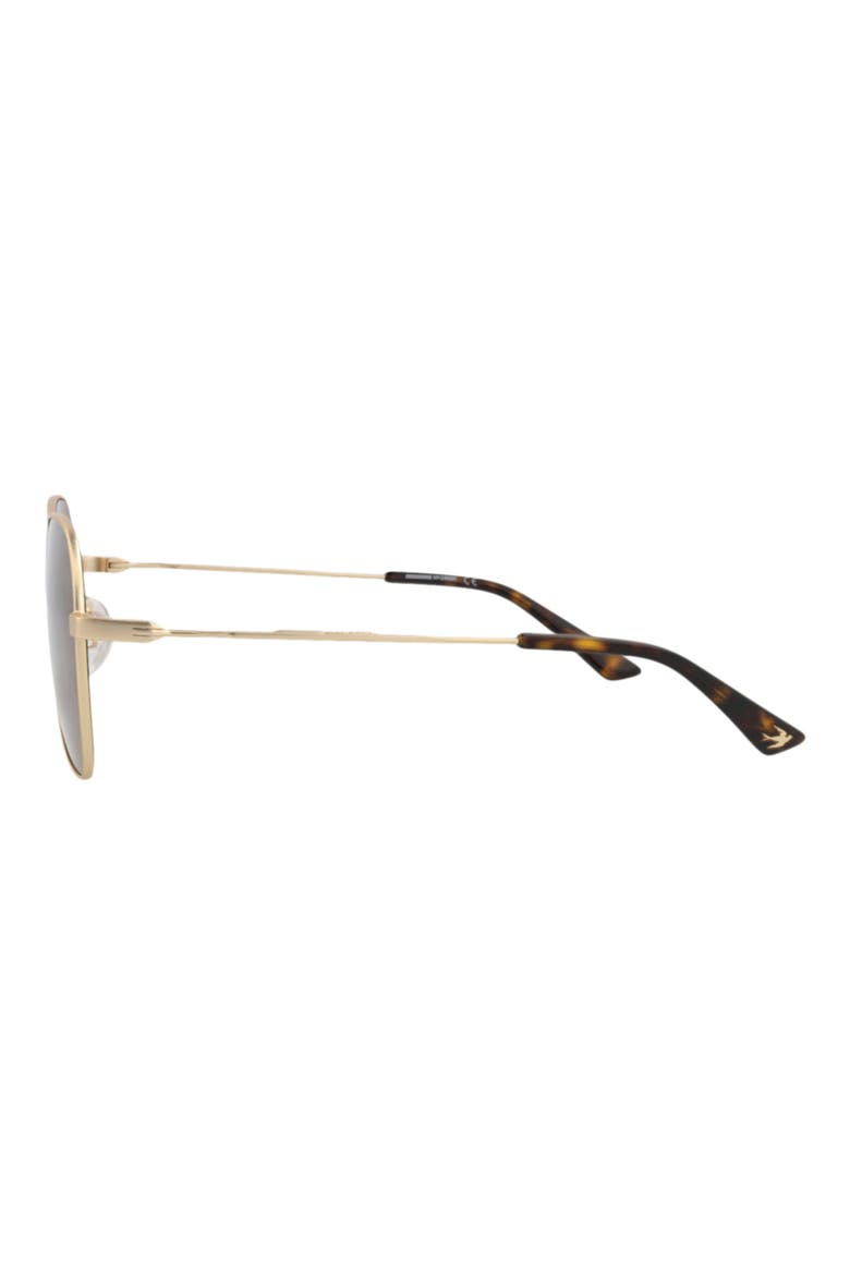 55mm Aviator Sunglasses, Alternate, color, GOLD GOLD BROWN