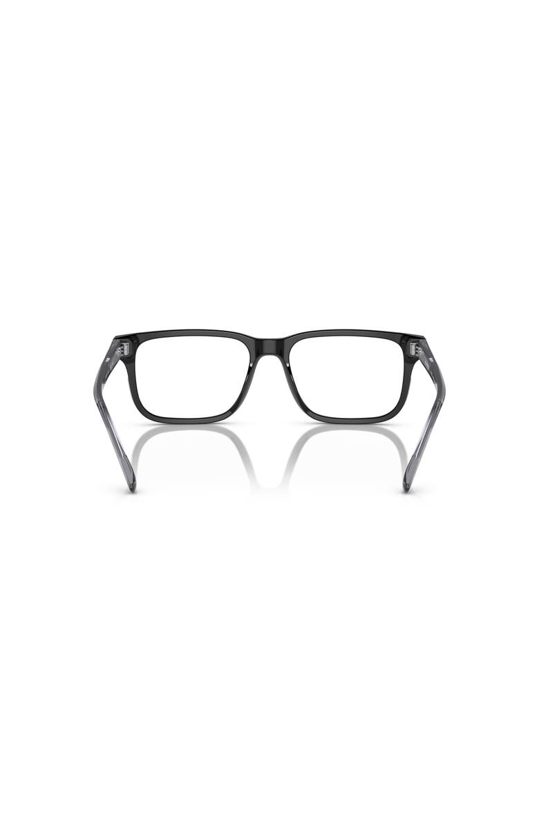 Emporio Armani 53mm Rectangle optical glasses, Alternate, color, Black