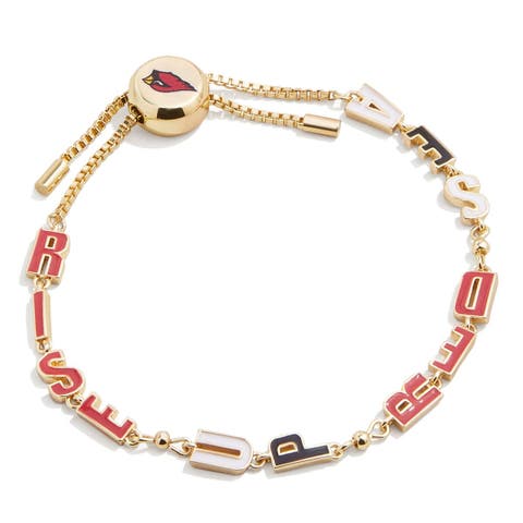 Gold Arizona Cardinals Slogan Pull-Tie Bracelet