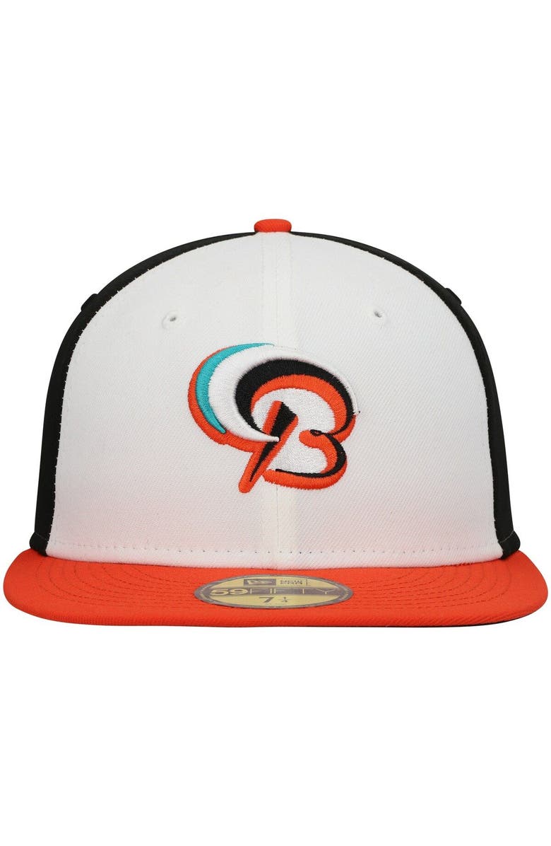New Era Men's New Era White Bowie Baysox Authentic Collection Team Home 59FIFTY Fitted Hat, Alternate, color,