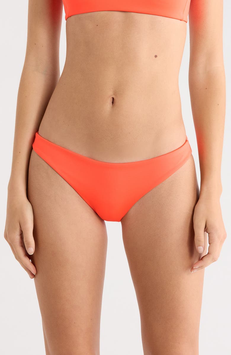 LEFT ON FRIDAY Hipster Bikini Bottoms, Main, color, Aperol Neon Orange