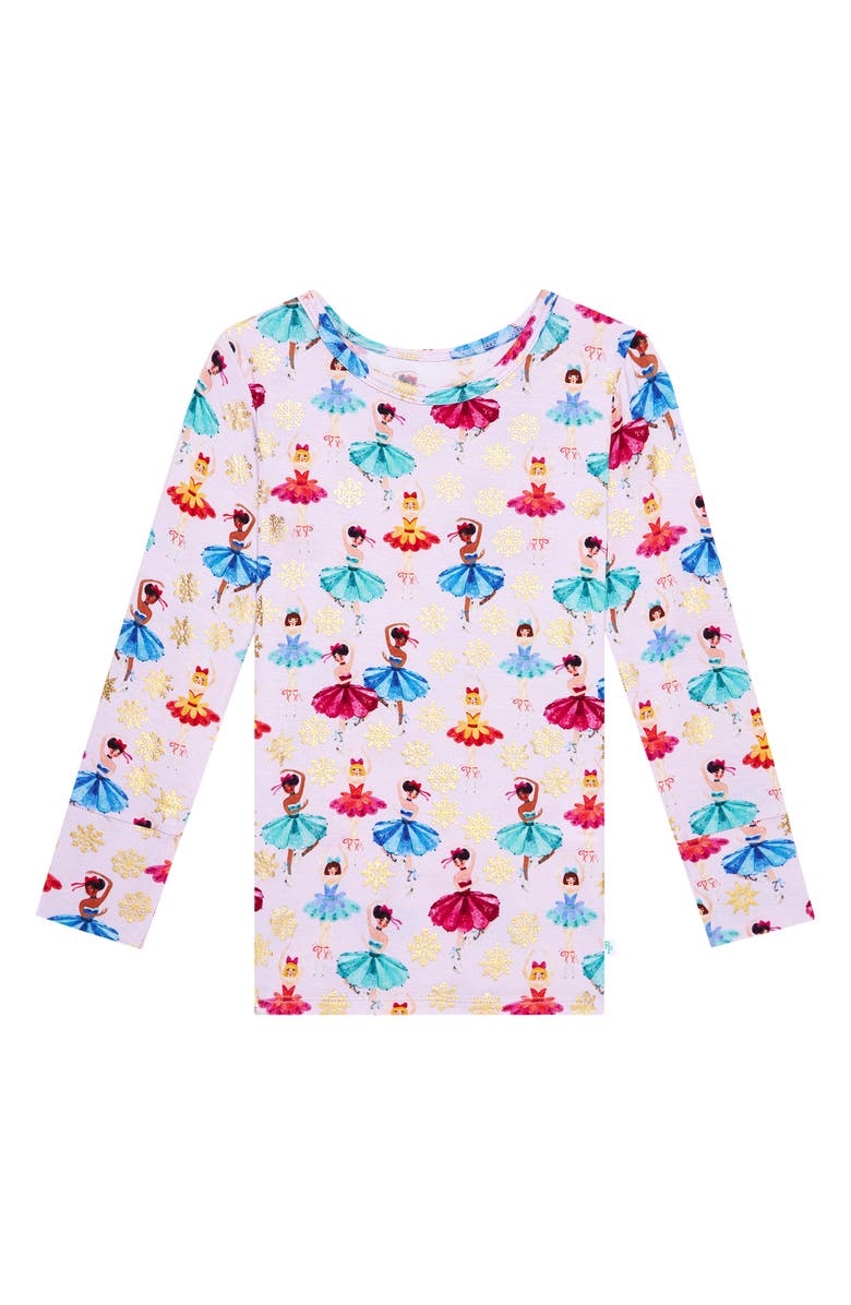 Posh Peanut Adalyn Winter Skaters Fitted Two-Piece Pajamas, Alternate, color, 