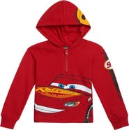 Disney Cars Lightning McQueen Fleece Quarter-Zip Hooded Sweatshirt