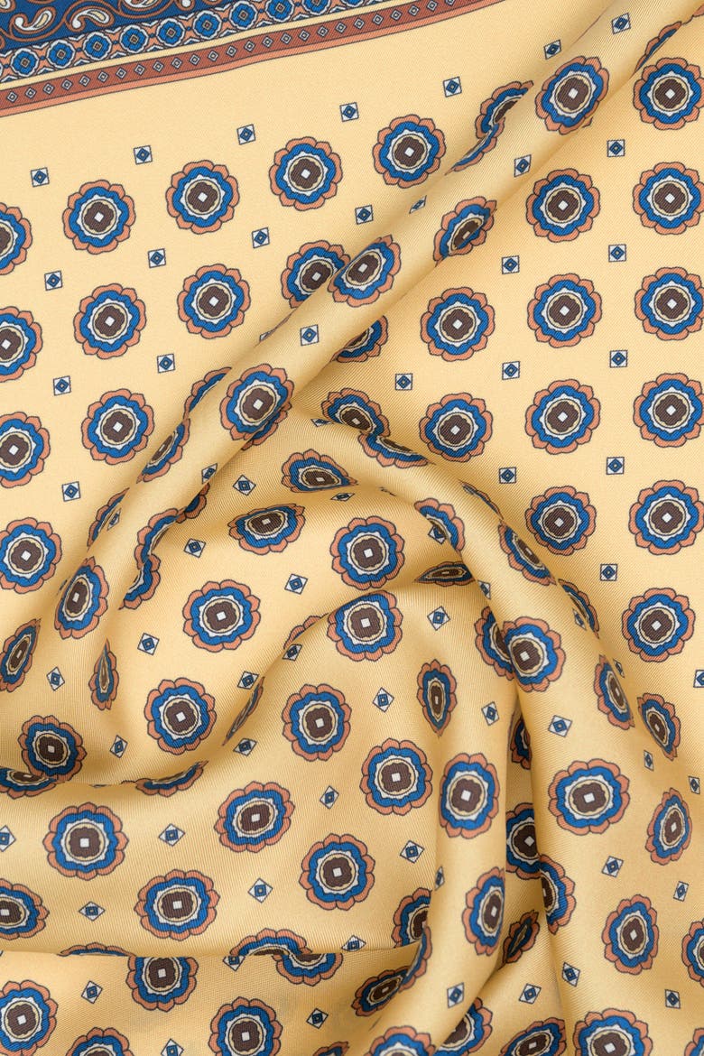 Orsini - Silk Neckerchief for Men, Alternate, color, Yellow