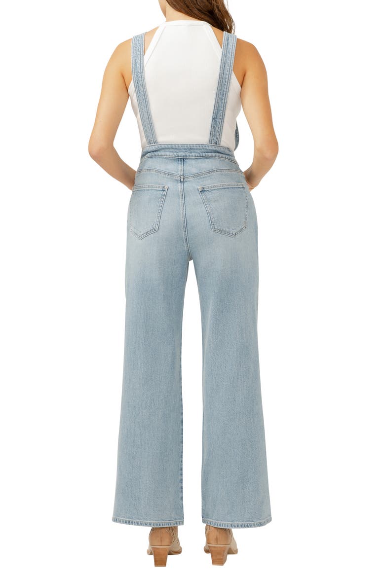 Wide Leg Denim Overalls, Alternate, color, INDIGO
