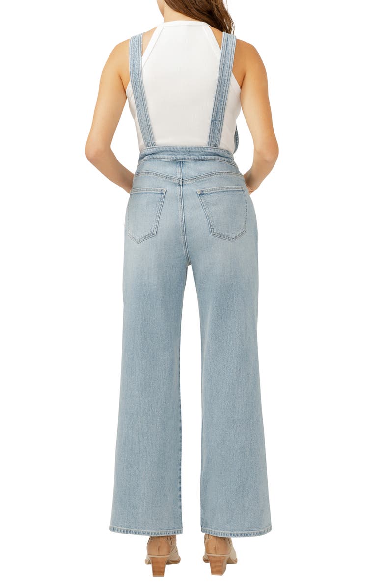 Silver Jeans Co. Wide Leg Denim Overalls, Alternate, color, Indigo