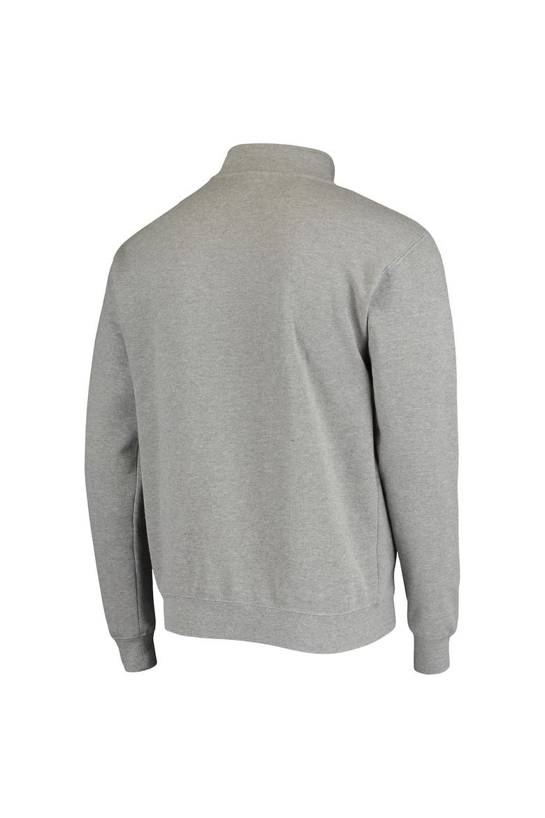 Men's Colosseum Heathered Gray BYU Cougars Tortugas Logo Quarter-Zip Jacket, Alternate, color, Heather Gray