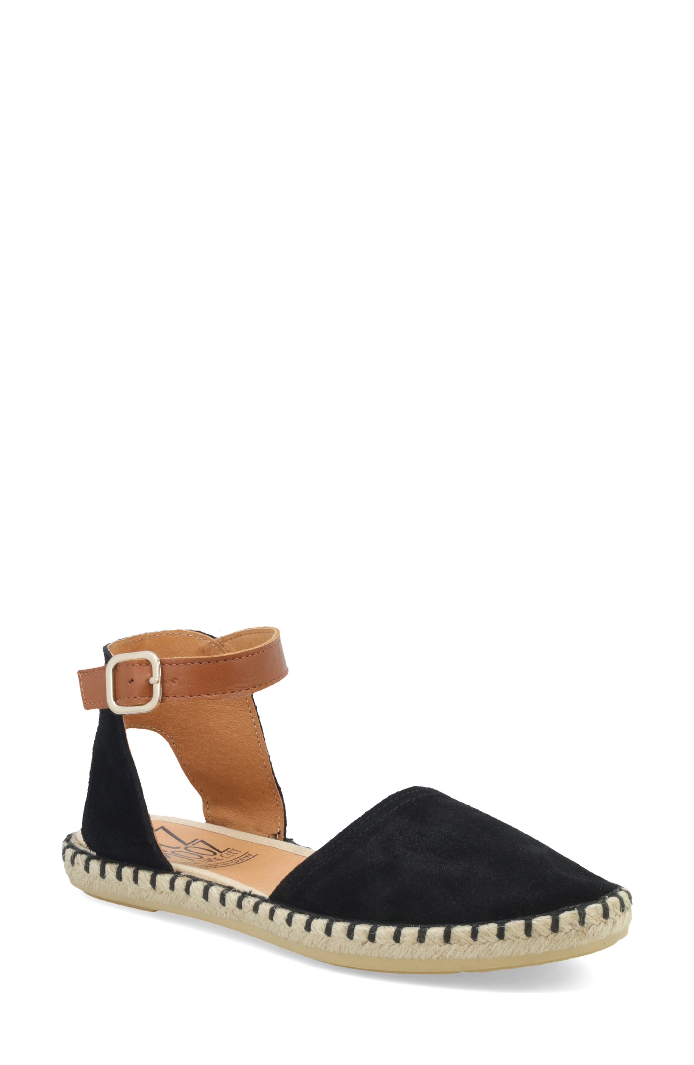 Miz Mooz Cleo Ankle Strap Espadrille Flat, Main, color, 