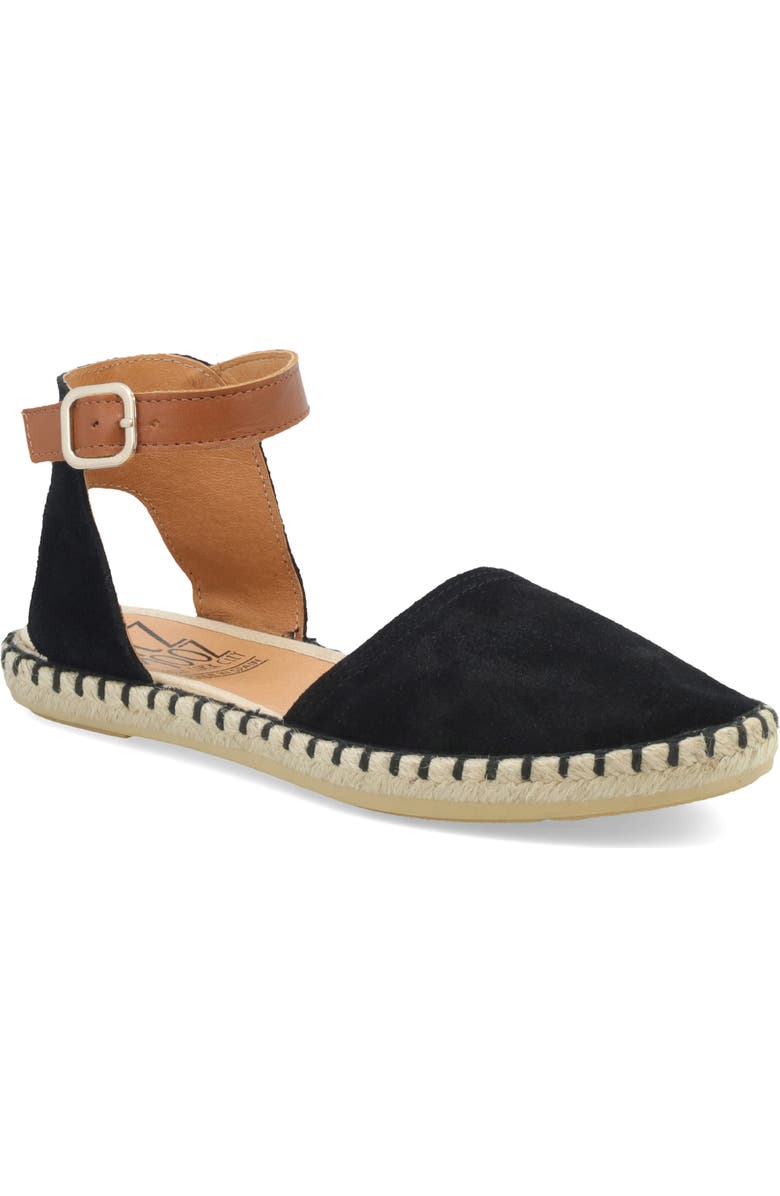 Miz Mooz Cleo Ankle Strap Espadrille Flat, Main, color,