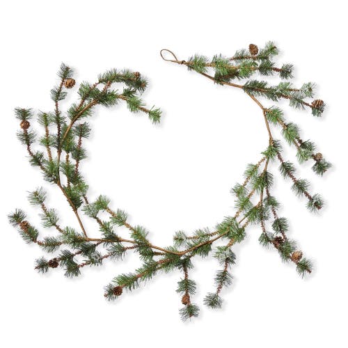 Tag Icy Pine Garland With Pinecones For Christmas Home Decor In Green