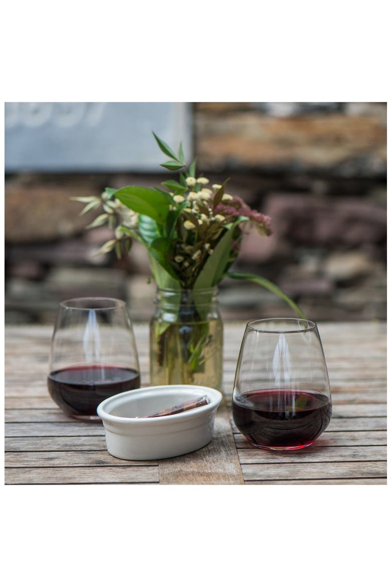 Crescendo Set of 4 Stemless Wine Glasses, Alternate, color, CLEAR