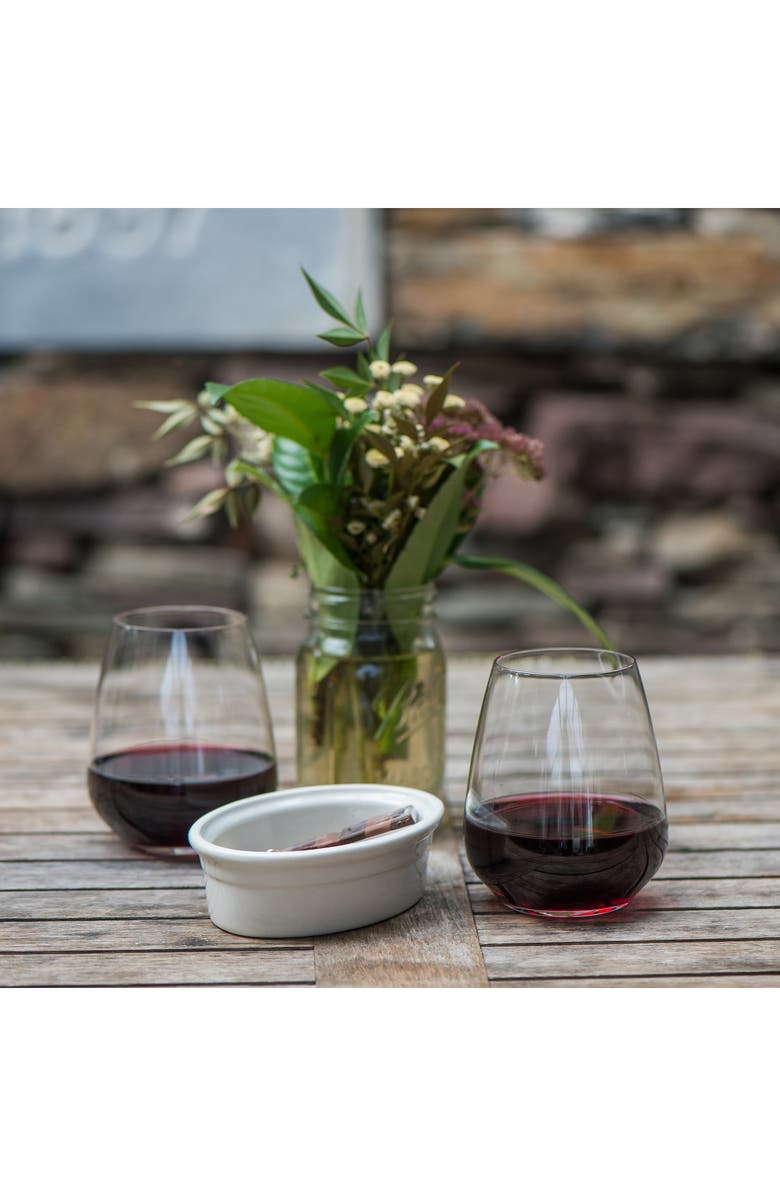 Luigi Bormioli Crescendo Set of 4 Stemless Wine Glasses, Alternate, color, Clear