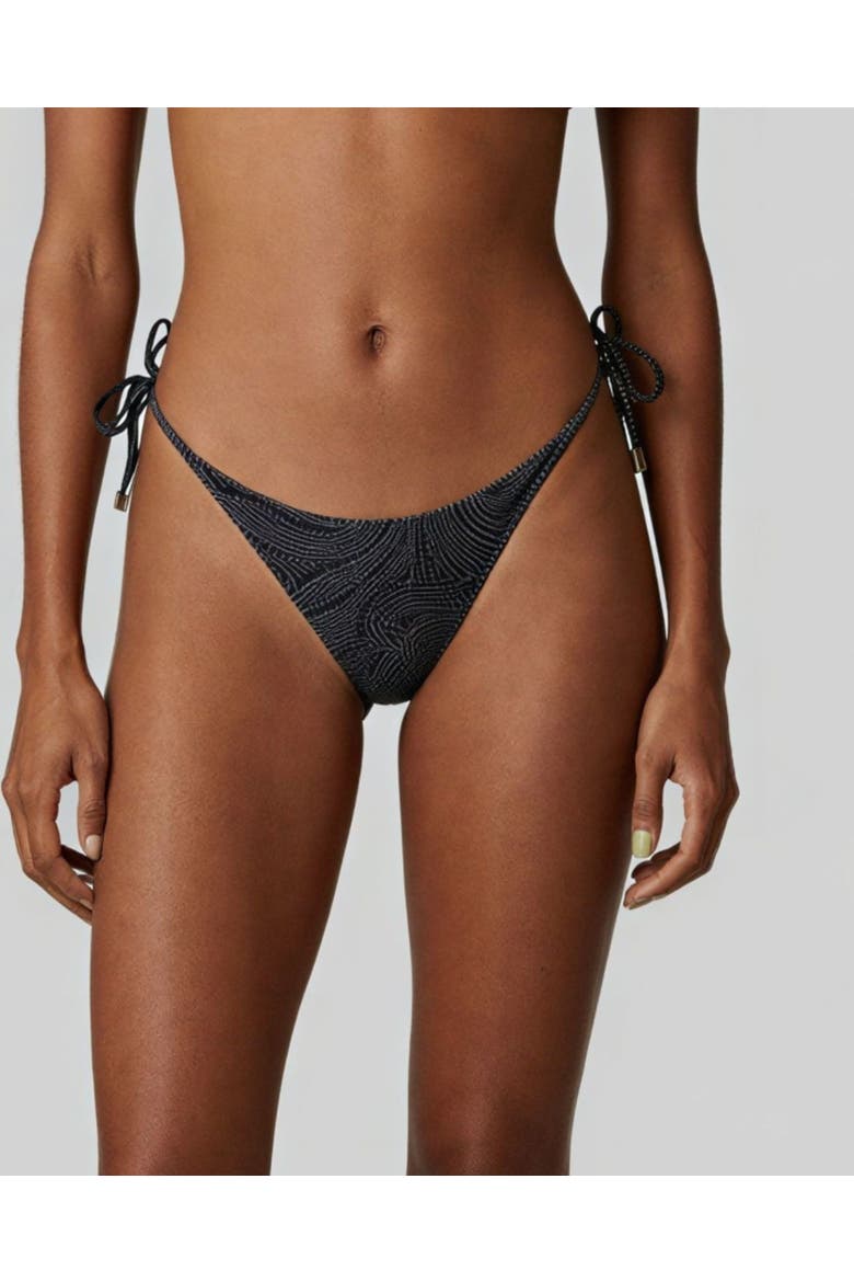Crochet Paisley Womens Bikini Bottom, Main, color, Crochet Paisley Caviar
