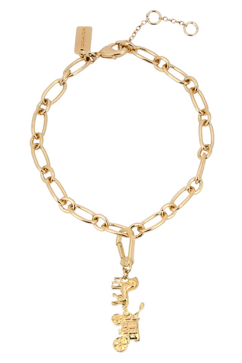 Starter Charm Bracelet, Alternate, color, SHINY GOLD