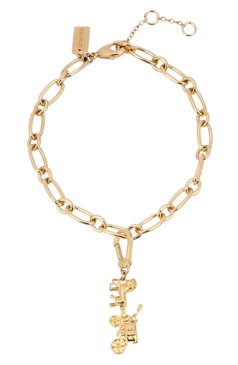 COACH Starter Charm Bracelet, Alternate, color,