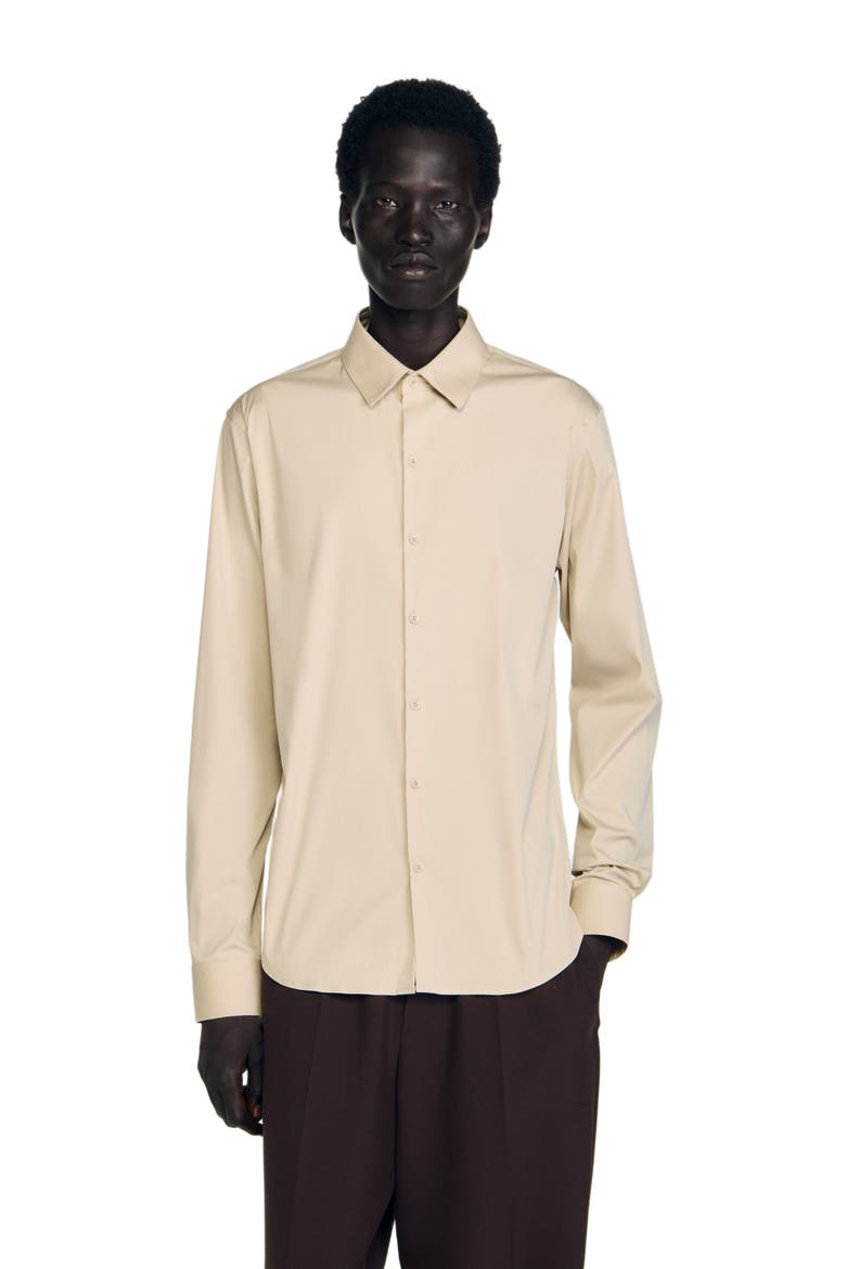 Plain shirt, Main, color, Beige