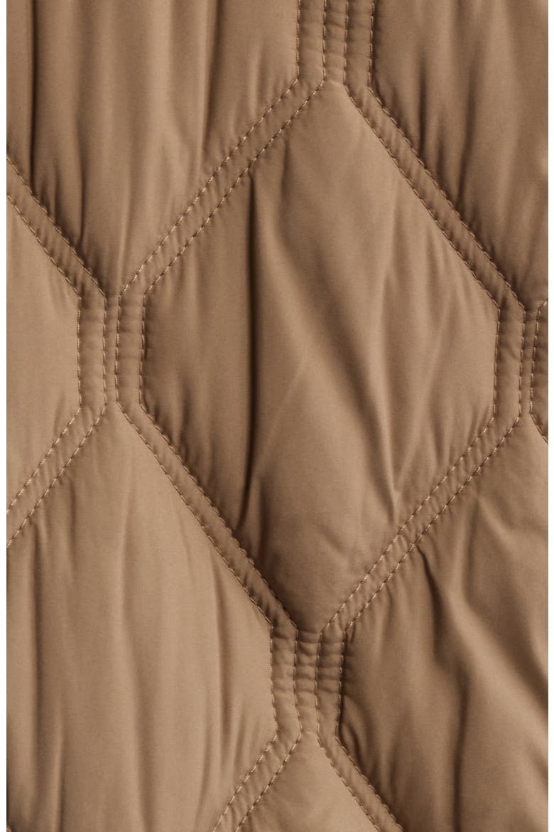 Corduroy Trim Quilted Barn Jacket, Alternate, color, SHITAKE