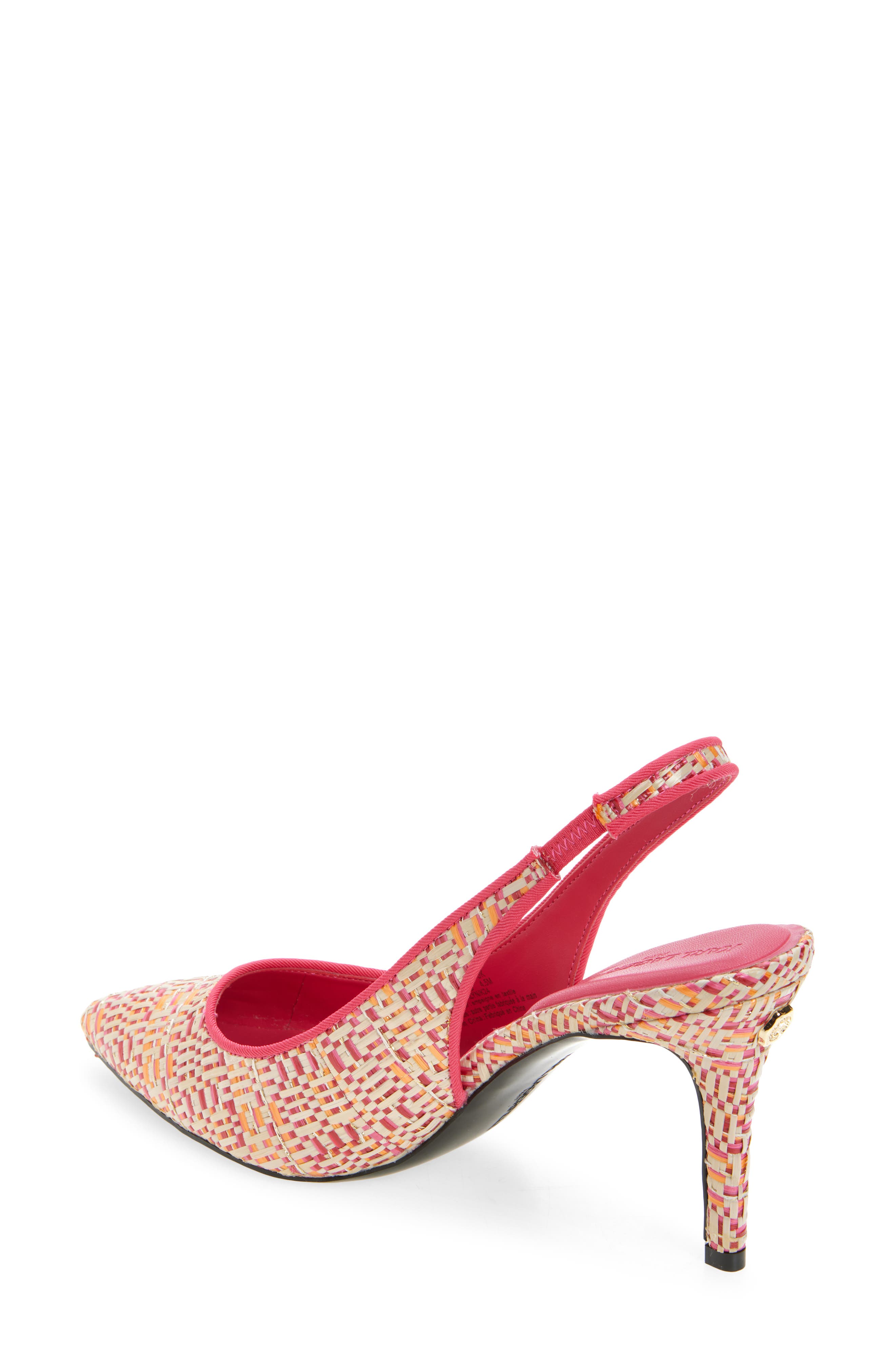 KARL LAGERFELD PARIS Rosalyn Pointed Toe Slingback Pump, Alternate, color, Teaberry