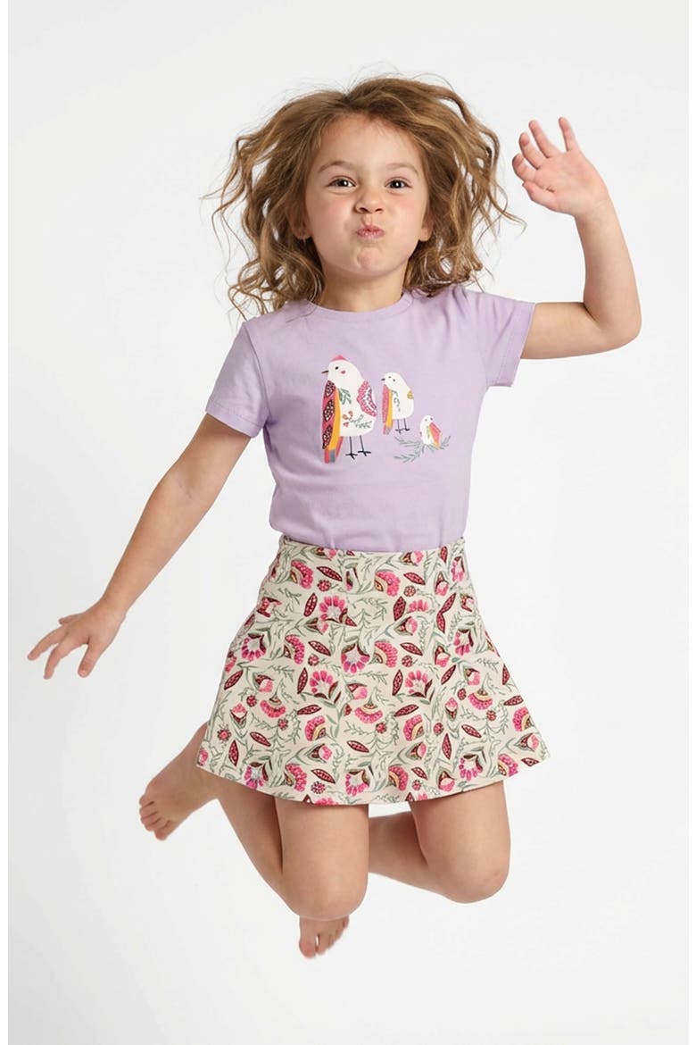 Organic Cotton Girls Short Sleeve Graphic T-Shirt 2-pack, Alternate, color, Bird Song
