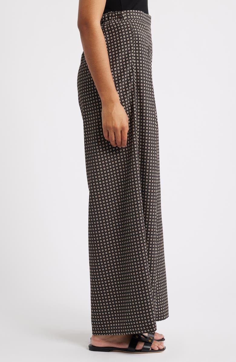 Bobeau High Waist Wide Leg Pants, Alternate, color, Dark Brown/ Taupe